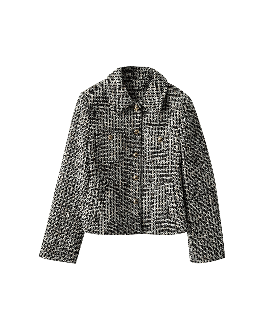 23fw gold button tweed jacket